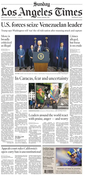 Cover of Los Angeles Times (Sunday)