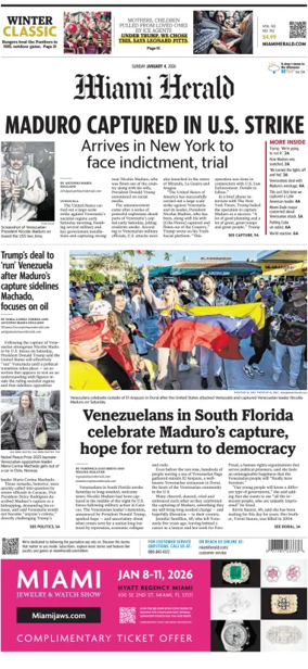 Cover of Miami Herald (Sunday)