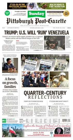 Cover of Pittsburgh Post-Gazette