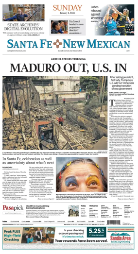 Cover of Santa Fe New Mexican