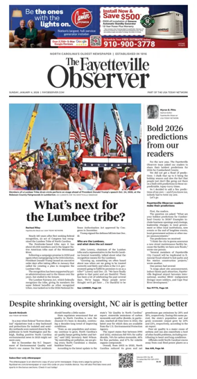 Cover of The Fayetteville Observer