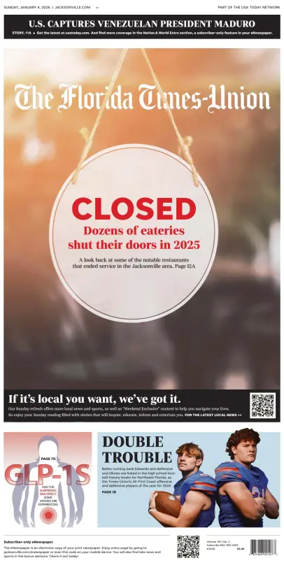Cover of The Florida Times-Union