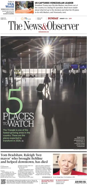 Cover of The News & Observer (Sunday)