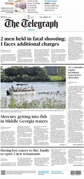 Cover of The Telegraph (Macon) (Sunday)