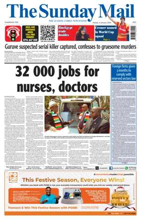 Cover of The Sunday Mail (Zimbabwe)