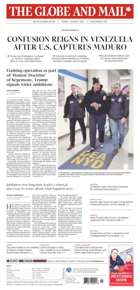 Cover of The Globe and Mail (BC Edition)
