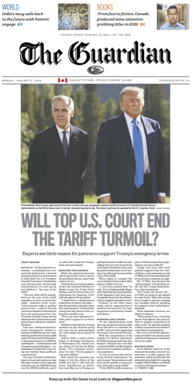 Cover of The Guardian (Charlottetown)