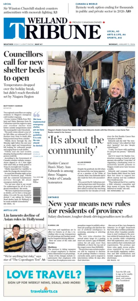 Cover of The Welland Tribune