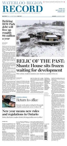 Cover of Waterloo Region Record