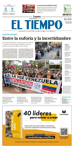 Cover of El Tiempo (Bogota)
