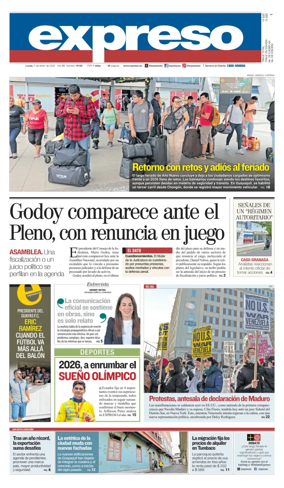 Cover of Diario Expreso