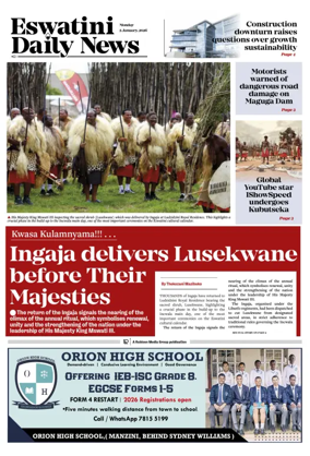 Cover of Eswatini Daily News