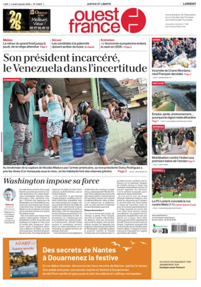 Cover of Ouest France (Lorient)