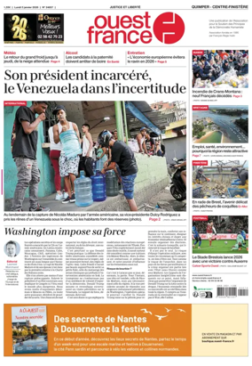 Cover of Ouest France (Quimper)