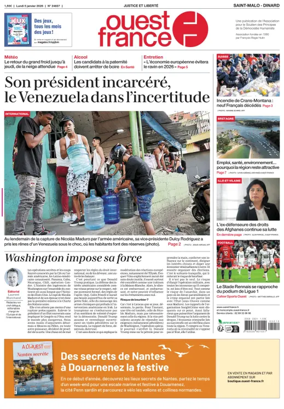 Cover of Ouest France (Saint-Malo)