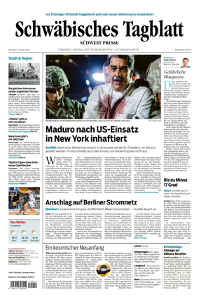 Cover of Schwabisches Tagblatt - Tubinger Chronik