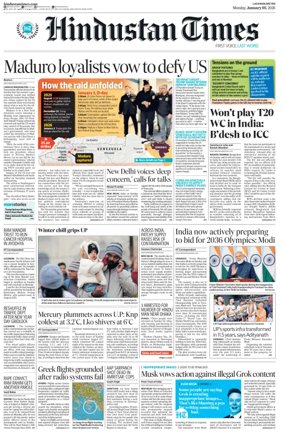 Cover of Hindustan Times (Lucknow)