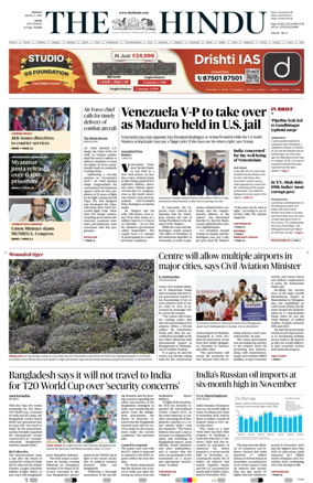 Cover of The Hindu (Delhi)