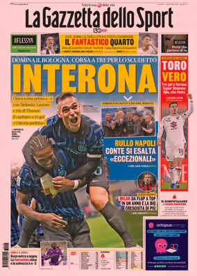Cover of La Gazzetta dello Sport 