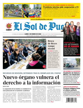 Cover of El Sol de Puebla