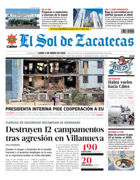 Cover of El Sol de Zacatecas
