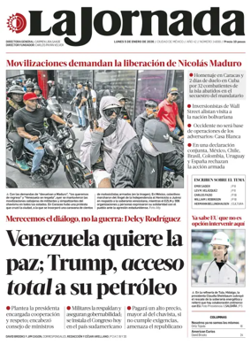Cover of La Jornada