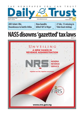 Cover of Daily Trust