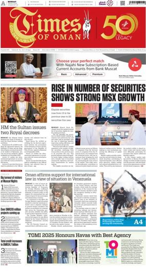 Cover of Times of Oman