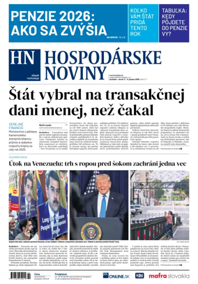 Cover of Hospodarske noviny
