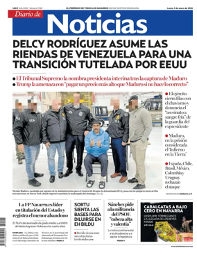 Cover of Diario de Noticias (Spain)