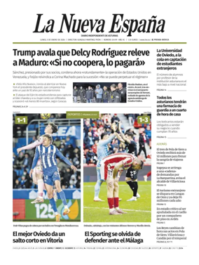 Cover of La Nueva Espana (Occidente)