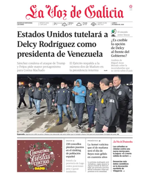 Cover of La Voz de Galicia (Pontevedra)