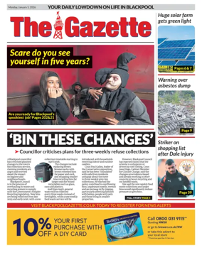 Cover of Blackpool Gazette