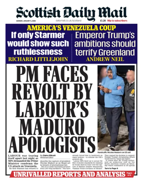 Cover of Scottish Daily Mail