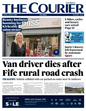 Cover of The Courier & Advertiser (Fife Edition)