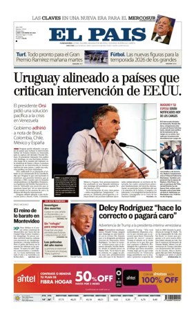 Cover of El Pais (Uruguay)