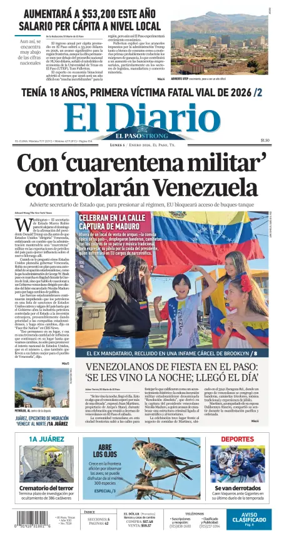 Cover of El Diario de El Paso