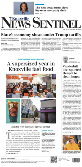 Cover of Knoxville News Sentinel