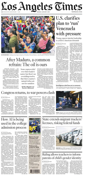 Cover of Los Angeles Times