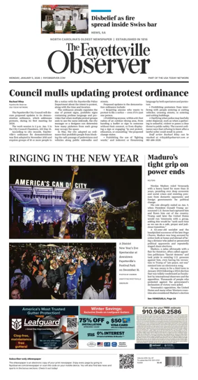 Cover of The Fayetteville Observer