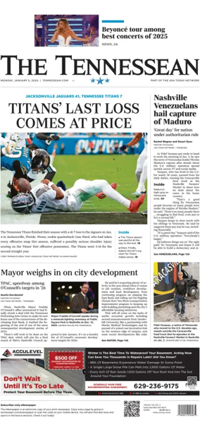 Cover of The Tennessean