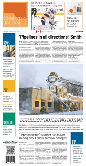 Cover of Edmonton Journal