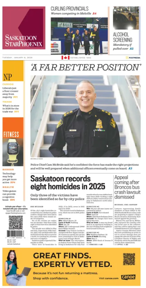 Cover of Saskatoon StarPhoenix