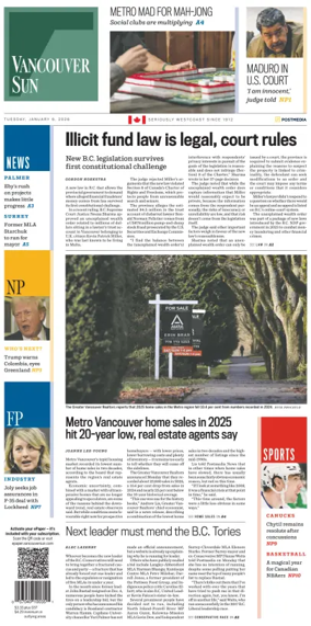 Cover of Vancouver Sun