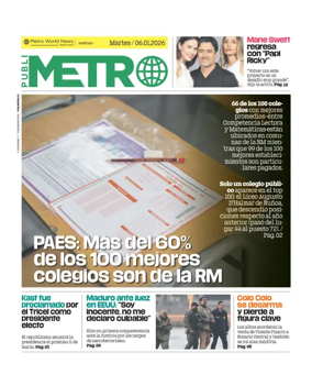 Cover of Publimetro Chile