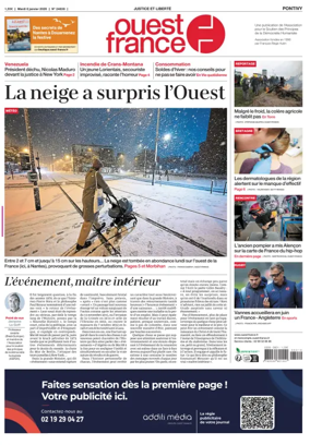Cover of Ouest France (Pontivy)