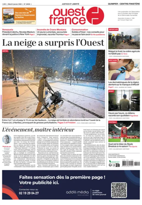 Cover of Ouest France (Quimper)