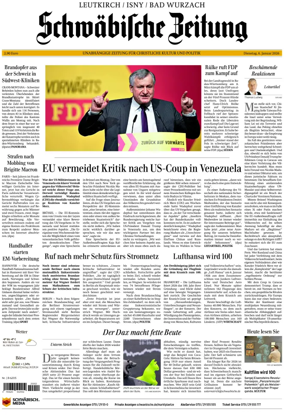 Cover of Schwabische Zeitung (Leutkirch / Isny / Bad Wurzach)