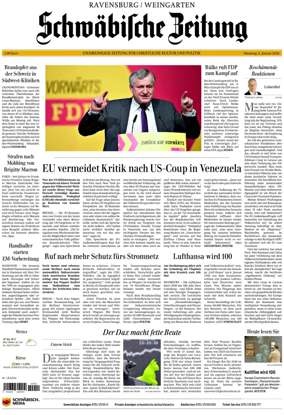 Cover of Schwabische Zeitung (Ravensburg / Weingarten)