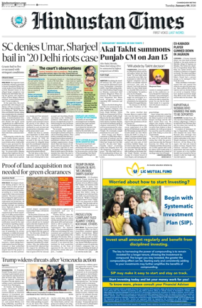 Cover of Hindustan Times (Amritsar)